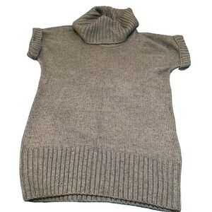 EUC H&M's cowl neck shortsleeved sweater dress Sz. L gray‎